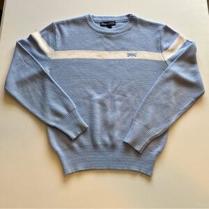 Vintage Women's Britannia Light Blue Crewneck Sweater - Size L